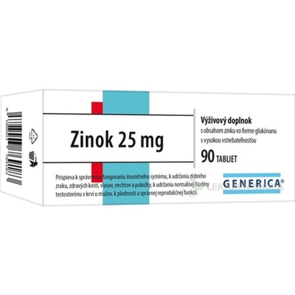 GENERICA Zinok 25 mg