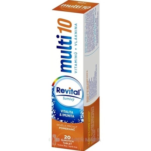 Revital multi 10 vitamínov + vláknina šumivý