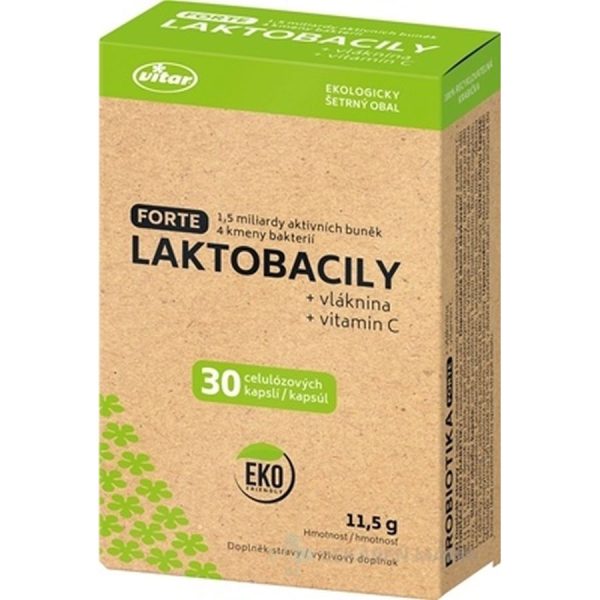 VITAR LAKTOBACILY FORTE + vláknina + vitamín C